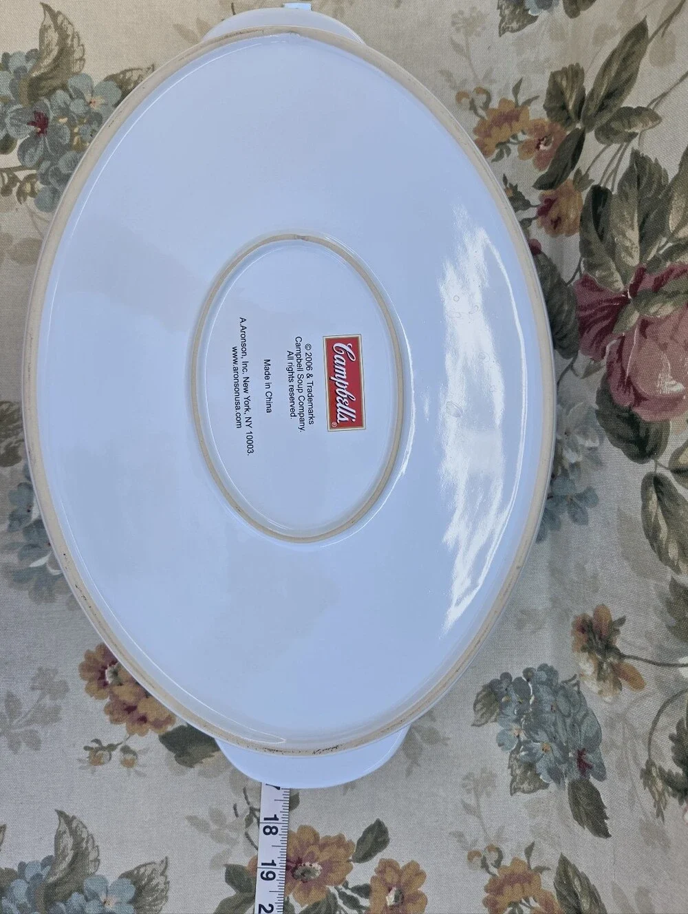 Vintage Campbell's Soup 2006 Green Bean Casserole Recipe Oval Baking Dish